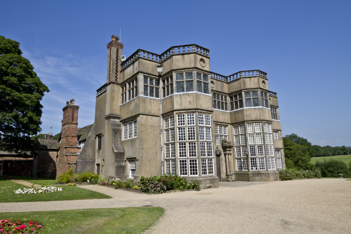 The Jacobean front of Astley Hall, Chorley, with its great bay windows