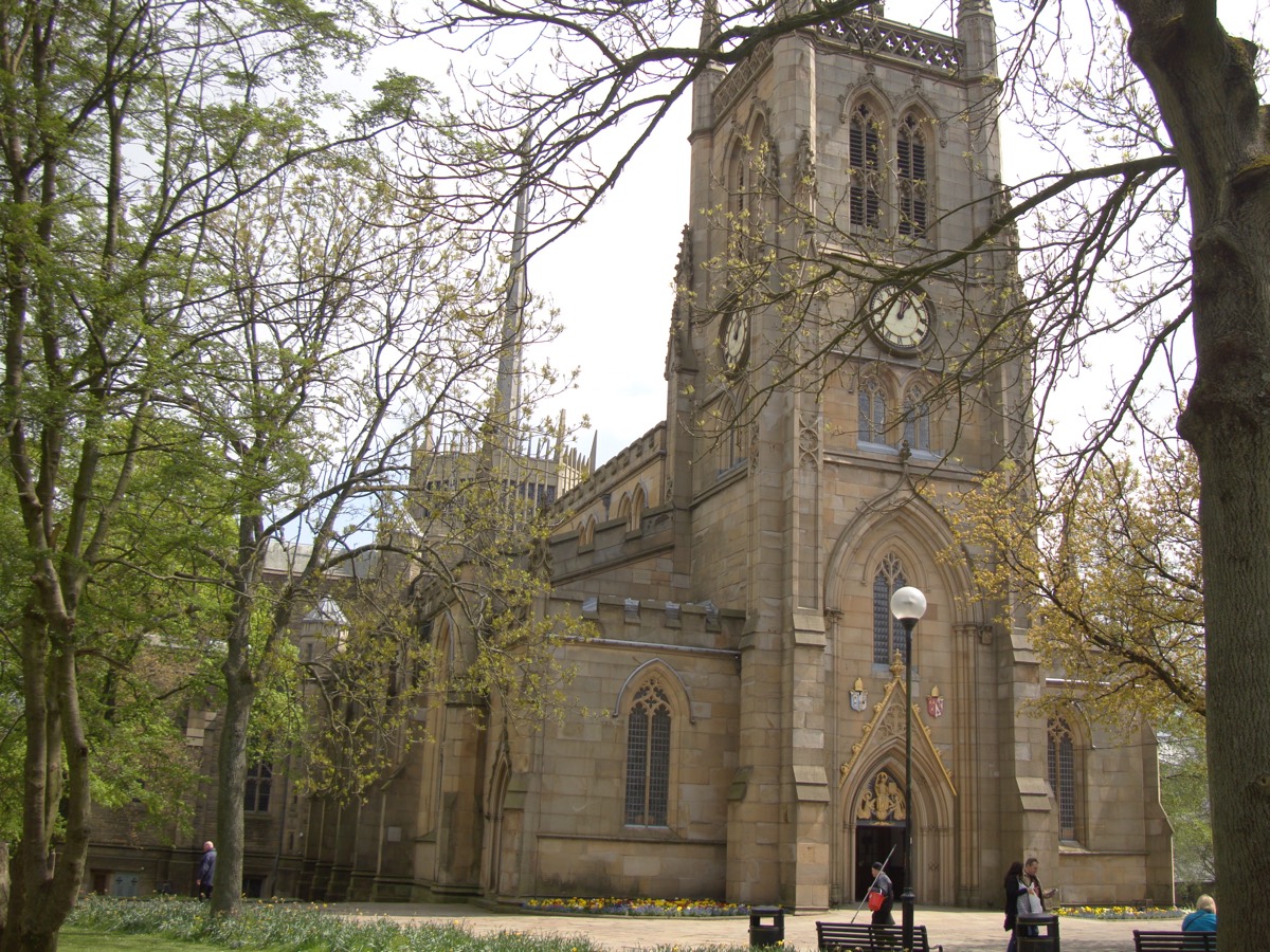 Blackburn Cathedral with its slender lantern spire