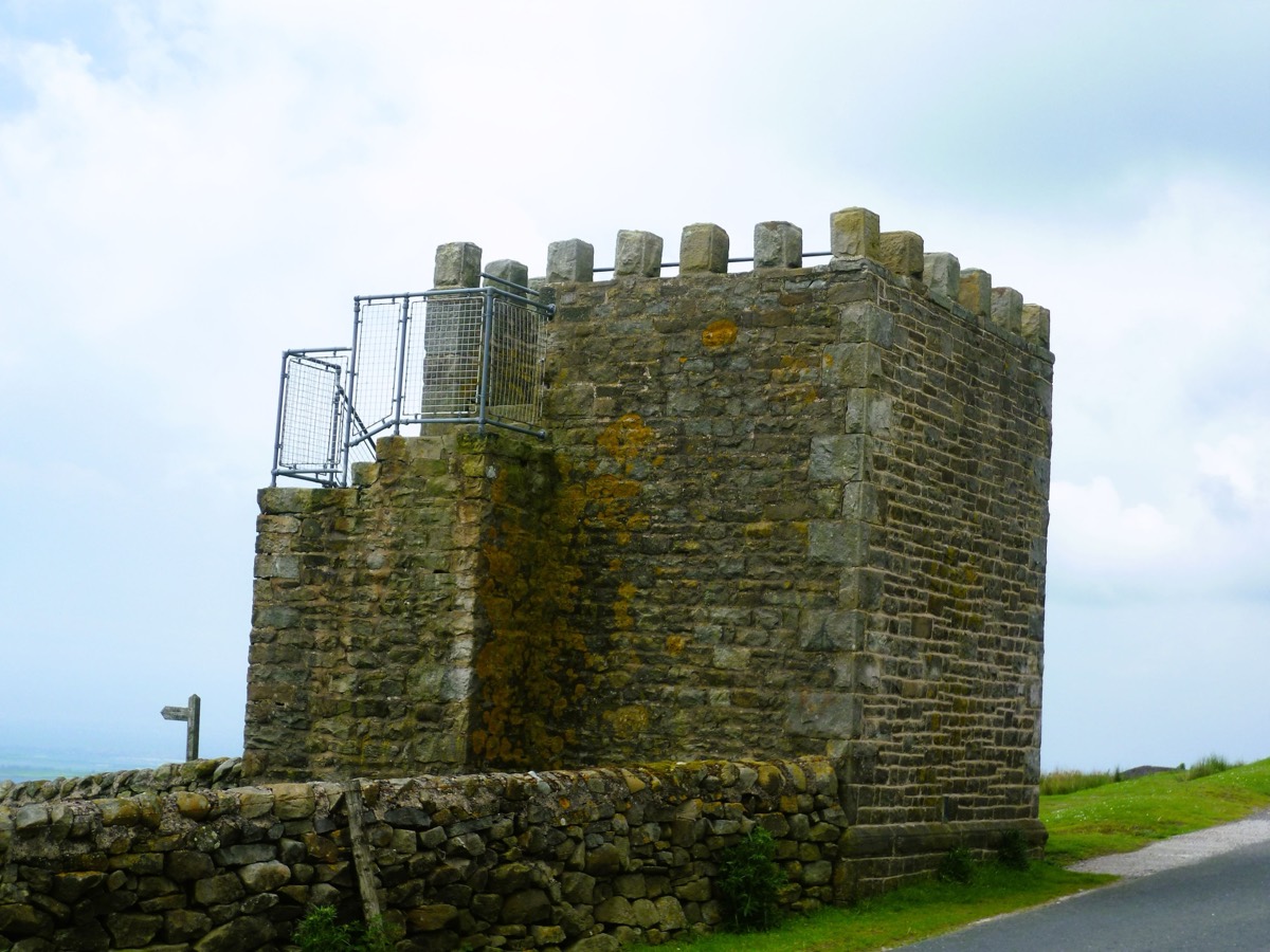 The stone Jubilee Tower on the moors above Lancaster